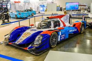 moskau - aug 2016 br01 smp racing lmp2 präsentiert auf dem internationalen automobilsalon mias moskau am 20. august 2016 in moskau, russland foto