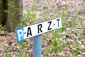 Parkschild für Arzt foto