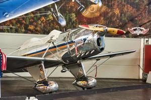 friedrichshafen - mai 2019 silver plane ryan sta special 1937 bei motorworld classics bodensee am 11. mai 2019 in friedrichshafen, deutschland foto