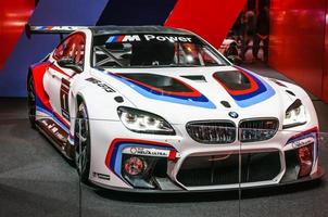 frankfurt - september 2015 bmw m6 gt3 auf der iaa international vorgestellt foto