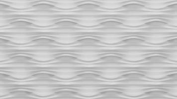Weißes Wellenmuster hebt sich vom Hintergrund ab, horizontale Wellenwandstruktur. Innentapete, 3D-Darstellung. foto