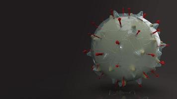 virus im schwarzen hintergrund 3d-rendering für sci oder medizinische inhalte foto