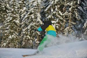 Wintermenschen Spaß und Ski foto