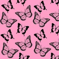 nahtloses Muster mit bunten Schmetterlingen foto