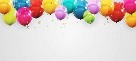 abstrakter Feiertagshintergrund mit Luftballons. kann für Werbung, Promotion und Geburtstagskarte oder Einladung verwendet werden. Illustration