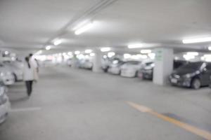 Auto-Parkplatz Innenunschärfe Hintergrund der Abbildung, abstrakt verschwommen foto