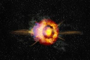 Explosion im abstrakten Hintergrund der Galaxie. foto