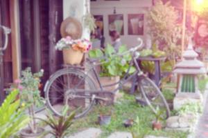 Vintage Fahrrad verschwommenen Hintergrund foto