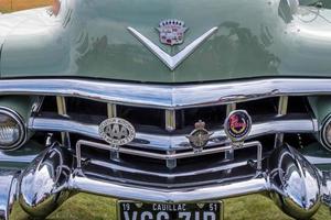 Shoreham-by-Sea, West Sussex, Großbritannien, 2014. 1951 Serie 62 Cadillac auf der Shoreham Airshow am 30. August 2014 foto