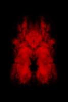 strukturierte Wolke, abstrakt rot, isoliert auf schwarzem Hintergrund foto