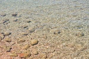 Nahaufnahme von Meer oder Ozeansandstrand als Hintergrund foto