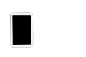 Tablet-Computer isoliert auf weißem Hintergrund foto