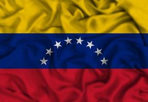 Nationalflagge Venezuela, Venezuela-Flagge, Stoffflagge Venezuela, 3D-Arbeit und 3D-Bild foto