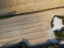 landwirtschaftliche Betriebe und Arbeitsmaschinen in Dunstable Downs England foto