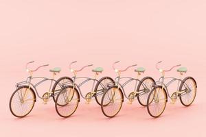 vintage fahrrad in rosa ton konzept 3d-rendering foto