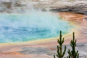 Blick auf die große prismatische Quelle in Yellowstone foto