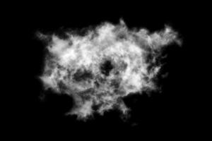 texturierte Wolke, abstraktes Schwarz, isoliert auf schwarzem Hintergrund foto