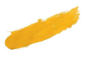 gelber Pinsel isoliert auf weißem Hintergrund foto