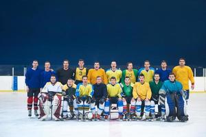 Teamporträt der Eishockeyspieler