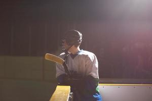 Porträt eines Eishockeyspielers foto