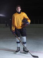 Hockeyspieler-Porträt foto