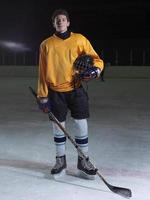 Hockeyspieler-Porträt foto