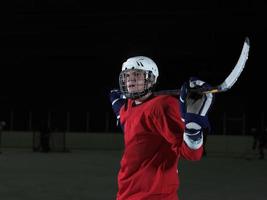 Hockeyspieler-Porträt foto