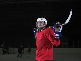 Hockeyspieler-Porträt foto