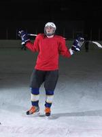 Hockeyspieler-Porträt foto