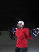 Hockeyspieler-Porträt foto