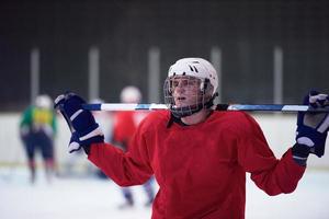 Porträt eines Eishockeyspielers foto