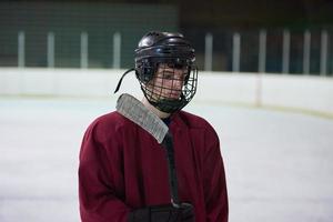 Porträt eines Eishockeyspielers foto