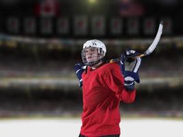 Hockeyspieler-Porträt foto