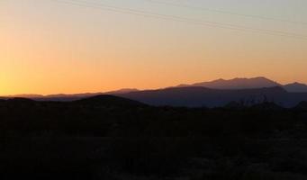 Bergsonnenuntergang in Nevada foto