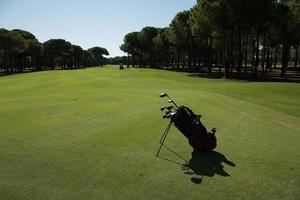 Golftasche auf Kurs foto