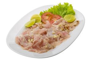 Schwertfisch-Carpaccio-Mahlzeit foto