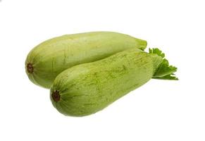 Zucchini auf weißem Hintergrund foto