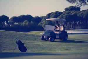 Golftasche auf Kurs foto