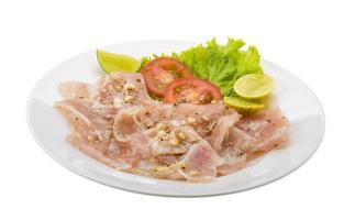 Schwertfisch-Carpaccio-Mahlzeit foto