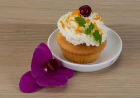 cremiges Cupcake-Dessert foto