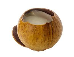 kokosnuss auf weiß foto