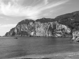 am Strand von Korfu foto