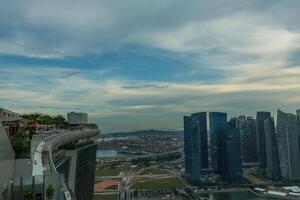 Blick auf die Skyline der Stadt Singapur foto