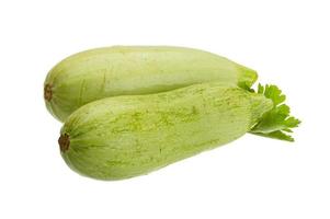 Zucchini auf weißem Hintergrund foto