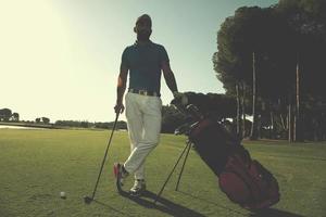 Porträt eines Golfspielers foto