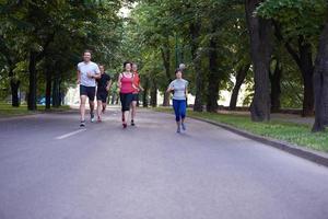 Menschengruppe Joggen foto