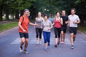 Menschengruppe Joggen foto