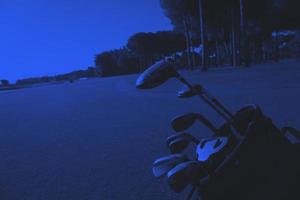 Golftasche auf Kurs hautnah foto