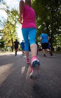 Menschengruppe Joggen foto