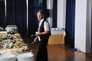 Blick auf das Essen vom Buffet foto